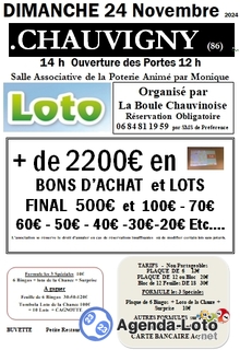 Photo du loto LOTO par La boule Chauvinoise par Monique