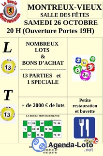 Photo du loto LOTO de La Boule Montreusienne