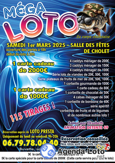 Photo du loto loto de la carpe choletaise animé par Elisabeth