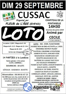 Photo du loto Loto de la fleur de l age ehpad cussac