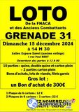 Photo LOTO de la FNACA et Anciens Combattants des Hauts Tolosans à Grenade