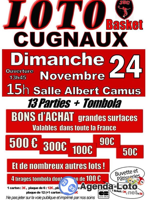 LOTO de la JS Cugnaux Basket