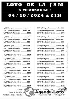 Photo du loto Loto de la jsm (foot)