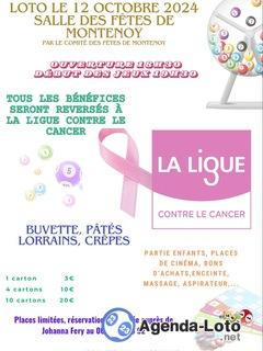 Photo du loto Loto pour la ligue contre le cancer