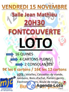 Photo du loto Loto de la MJC Fontcouverte