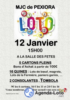 Photo du loto Loto de la MJC de PEXIORA