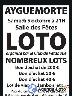 Photo du loto Loto de la pétanque