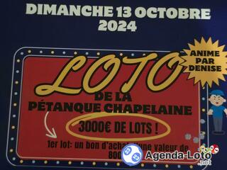 Photo du loto Loto de la pétanque chapelaine