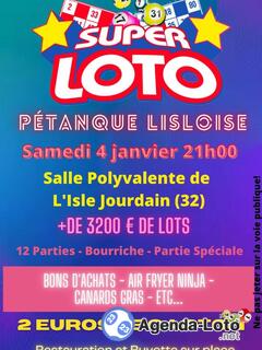 Photo du loto Loto de la Pétanque Lisloise samedi 4 janvier 21h00