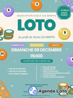 Photo du loto Loto de lecole des martys