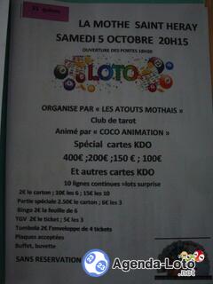 Photo du loto loto 'les atouts mothais' animé par 'coco animation