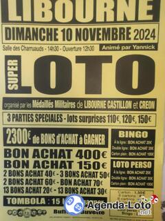 Photo du loto Loto des médaillés militaires de Libourne