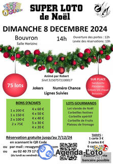 Photo du loto Loto de Noël 75 lots animé par Robert