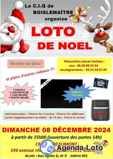 Photo du loto Loto de noel ciq de boislemaitre