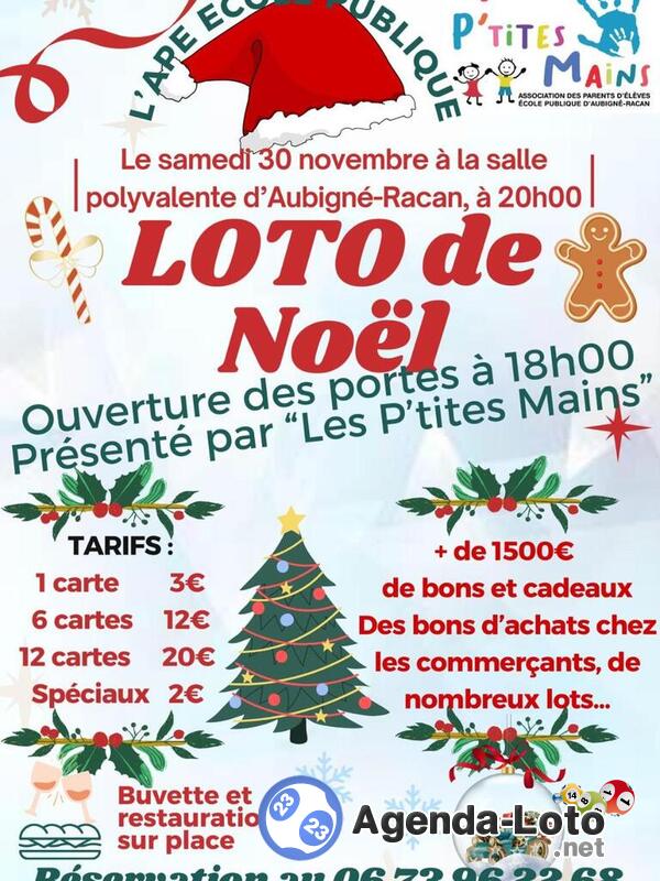 Loto de Noël organisé par les P'tites Mains