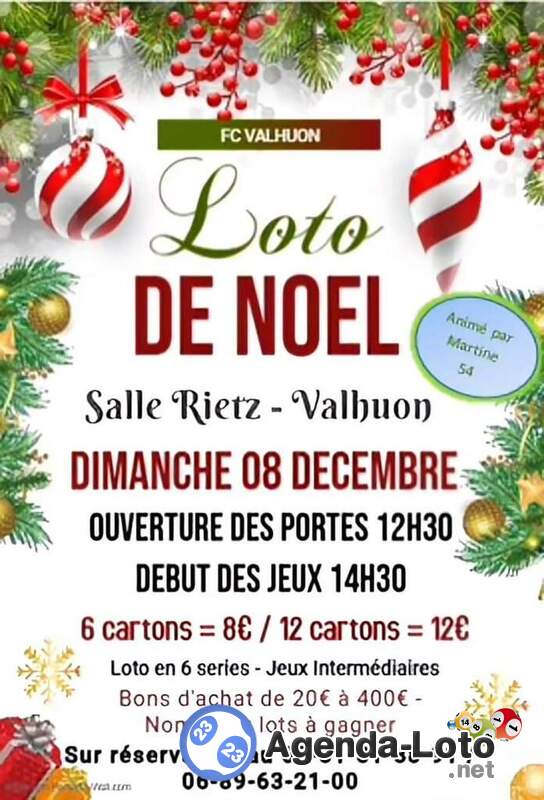 Loto de Noël ouverture des portes 12h30