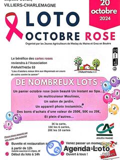 Photo du loto LOTO OCTOBRE ROSE des Jeunes Agriculteurs De Meslay du Maine