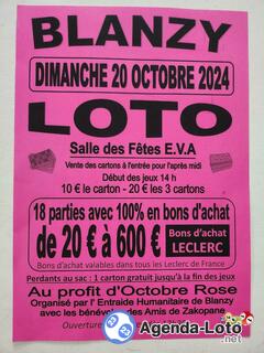 Photo du loto Loto octobre rose organise par l Entraide Humanitaire de bl