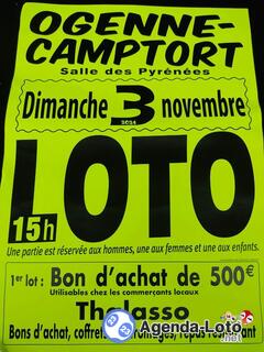 Photo du loto Loto ogenne camptort