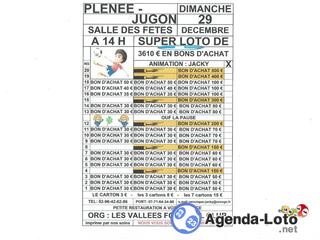 Photo du loto loto org :les vallées football club animé par jacky