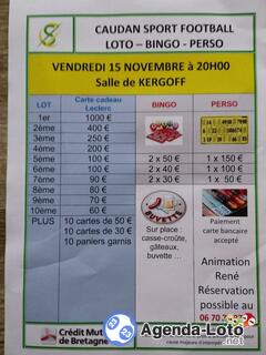 Photo du loto Loto organisé par Caudan Sport Football