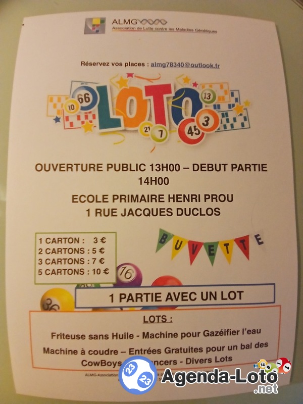 LOTO organisé par l'ALMG le dimanche 10 novembre 2024