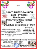 Loto organise par l'amicale bouliste du taurion