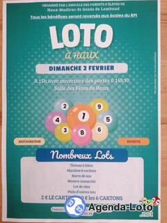 Photo du loto Loto organisé par l'amicale des parents d'élèves