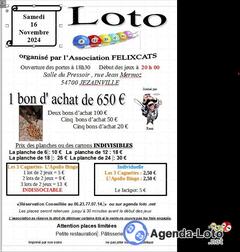 Photo du loto Loto organisé par l’Association FELIXCATS