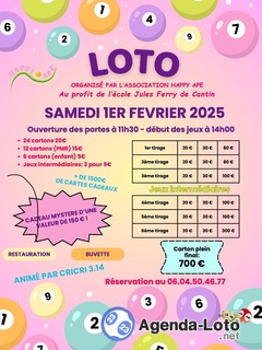 Photo du loto Loto organisé par l’école Jules ferry de CANTIN