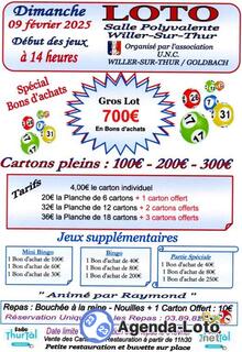 Photo du loto LOTO organisé par l'U.N.C Willer sur Thur Goldbach