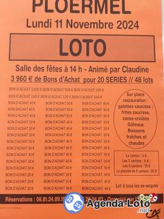 Photo du loto Loto organisé par la FNATH animé par Claudine