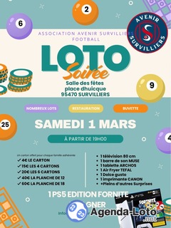 Photo du loto Loto organisé par le club de foot de l’avenir survilliers