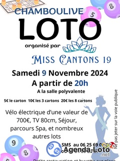 Photo du loto Loto organisé par le comite Miss Cantons 19