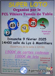 Photo du loto Loto organisé par le FCL tennis de table, animé par Sylvain