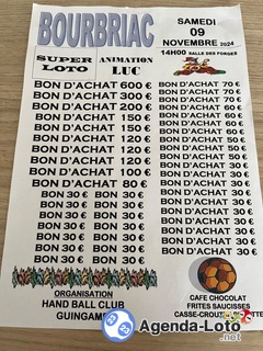 Photo du loto Loto organisé par le Guingamp handball