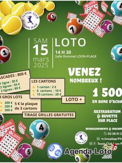 Photo du loto Loto organisé par le Tennis Club de Loon-Plage