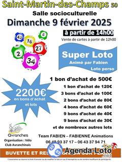 Photo du loto LOTO organisé par le Vélo Club Avranches animé par FABIEN