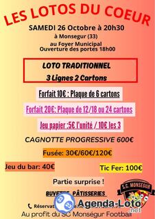 Photo du loto LOTO organisé par les Lotos du coeur