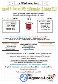 Photo du loto Loto Organisés par la Renaissance Sportive de Magny