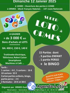 Photo du loto LOTO ORMES Eveil Sportif Tennis de Table-PING ST JEAN 45