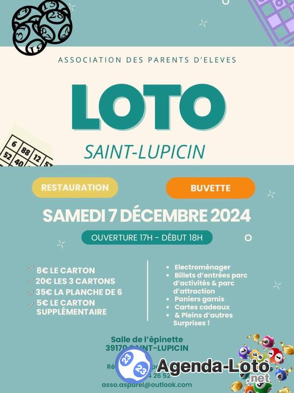 Loto des parents d'école