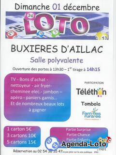 Photo du loto loto participation téléthon