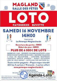 Photo du loto Loto pétanque maglancharde