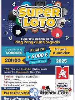 Photo du loto Loto ping pong club sorguais