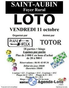 Photo du loto Loto plaine de rock saint-aubin