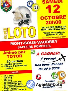 Photo du loto Loto des Pompiers