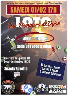 Photo du loto Loto des pompiers de Dijon