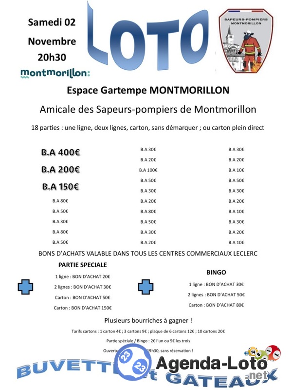 Loto des pompiers de Montmorillon