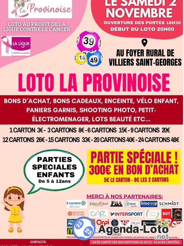 Loto La Provinoise Ligue contre le cancer du sein